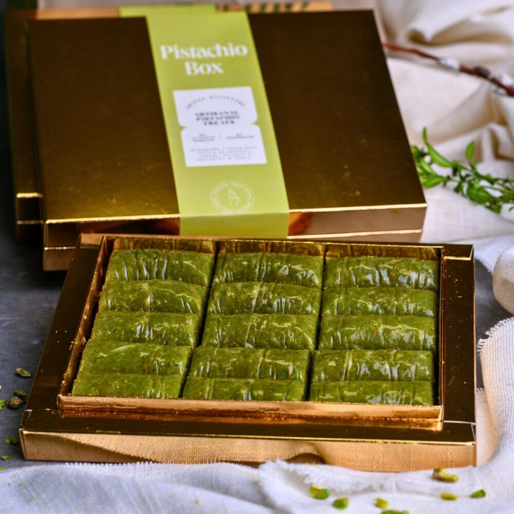 Sarma pistacjowa w eleganckim opakowaniu – idealna na prezent