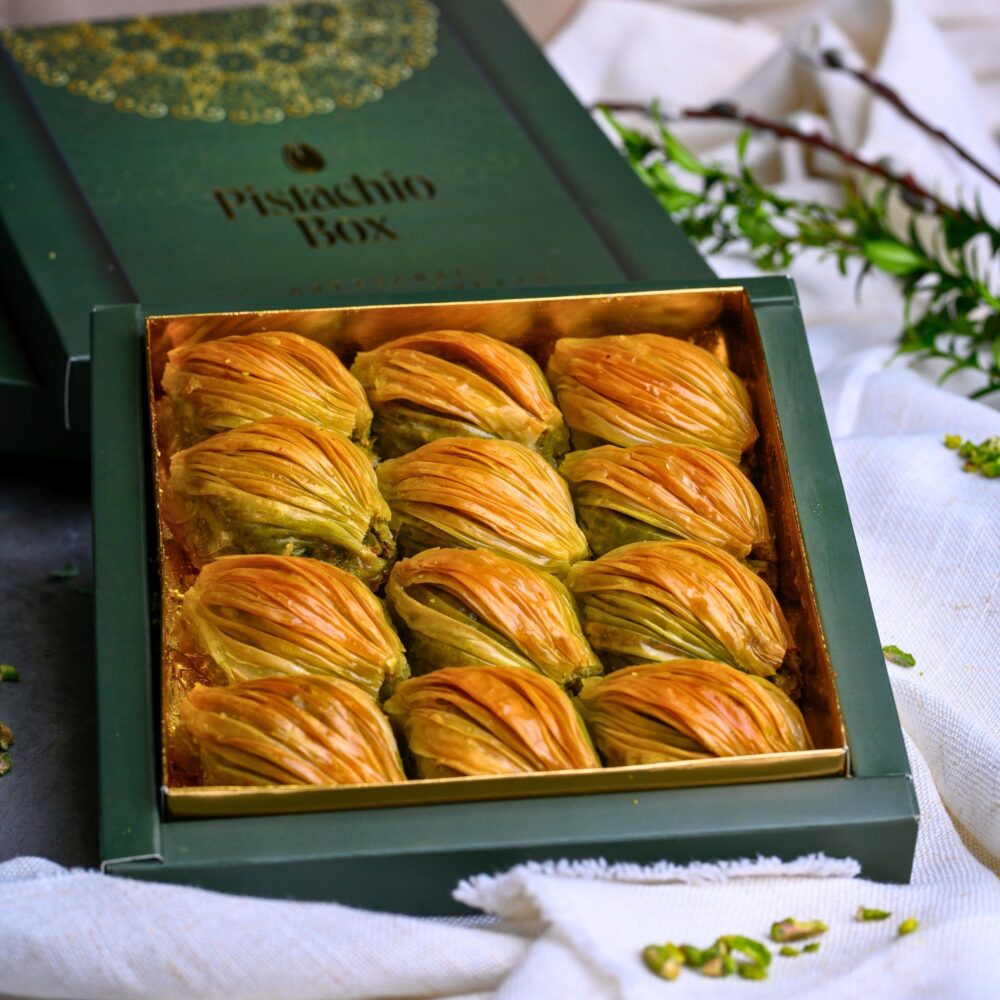 Midye Baklawa Pistacjowa w eleganckim pudełku – luksusowy prezent